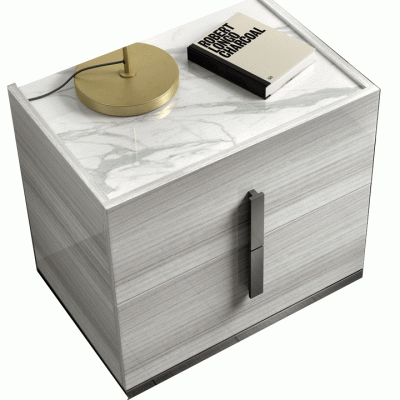 Bedroom Furniture Nightstands Carrara Nighstand Grey