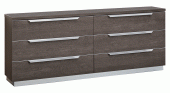 Bedroom Furniture Dressers and Chests Kroma SILVER Double dresser