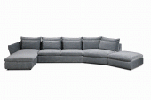 Brands Galla Leather Collection, Europe Idylla Sectional w/ Bed & storage