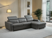 Living Room Furniture Sectionals with Sleepers 1822 GREY Sectional Right w/Bed